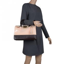 Pre Owned Furla Multicolor Glossy Rubber and Leather Candy Satchel