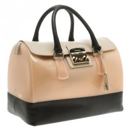 Pre Owned Furla Multicolor Glossy Rubber and Leather Candy Satchel