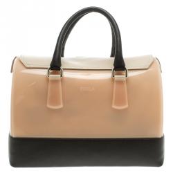 Pre Owned Furla Multicolor Glossy Rubber and Leather Candy Satchel