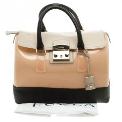 Pre Owned Furla Multicolor Glossy Rubber and Leather Candy Satchel