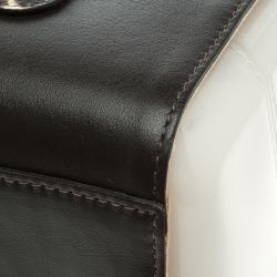 Pre Owned حقيبة فورلا كاندي تفاصيل فهد جلد ومطاط لامعة رمادية/ سوداء