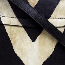 Pre Owned Furla Zebra Print Leather Piper Dome Satchel 