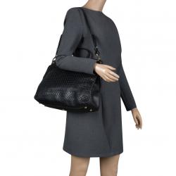 Pre Owned Furla Black Leather Limited Edition Piper Lux Top Handle Bag