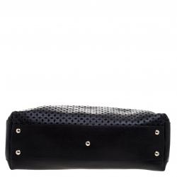 Pre Owned Furla Black Leather Limited Edition Piper Lux Top Handle Bag