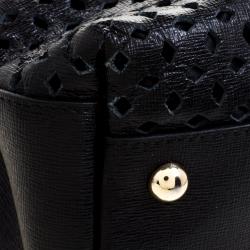 Pre Owned Furla Black Leather Limited Edition Piper Lux Top Handle Bag