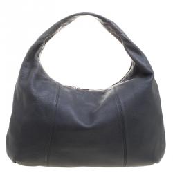 Pre Owned Furla Dark Grey Leather Salome Hobo