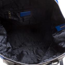 Pre Owned Furla Blue/Blue Leather Convertible Tote 