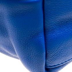 Pre Owned Furla Blue/Blue Leather Convertible Tote 