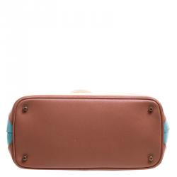 Pre Owned Furla Tri Color Leather Kelis Tote