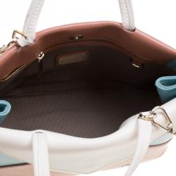 Pre Owned Furla Tri Color Leather Kelis Tote