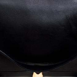 Pre Owned Furla Black Leather Cortina Top Handle Bag