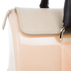 Pre Owned Furla Tri-Color Rubber and Leather Candy Satchel