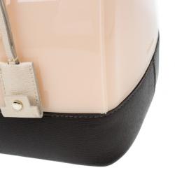 Pre Owned Furla Tri-Color Rubber and Leather Candy Satchel
