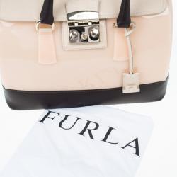 Pre Owned Furla Tri-Color Rubber and Leather Candy Satchel