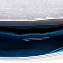 Pre Owned Furla Multicolor Printed Leather Top Handle Crossbody Bag