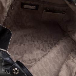 Pre Owned Furla Black Leather Elisabeth Hobo