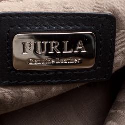 Pre Owned Furla Black Leather Elisabeth Hobo