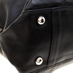 Pre Owned Furla Black Leather Elisabeth Hobo