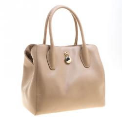 Pre Owned Furla Beige Leather Tote