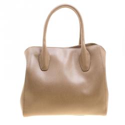 Pre Owned Furla Beige Leather Tote