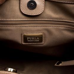 Pre Owned Furla Beige Leather Tote