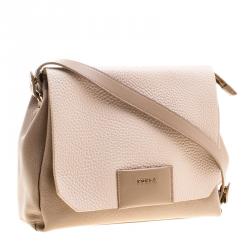 Pre Owned Furla Beige Leather Crossbody Bag