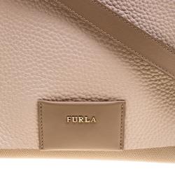 Pre Owned Furla Beige Leather Crossbody Bag