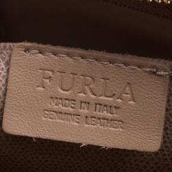 Pre Owned Furla Beige Leather Crossbody Bag