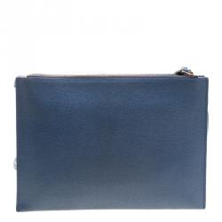 Pre Owned Furla Navy Blue Leather Crossbody Bag