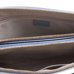 Pre Owned Furla Navy Blue Leather Crossbody Bag