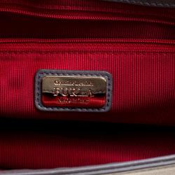 Pre Owned Furla Grey Leather Alice Top Handle Bag