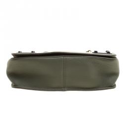 Pre Owned Furla Olive Green Leather Diana Shoulder Bag