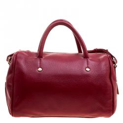 Pre Owned Furla Red Leather Arianna Satchel
