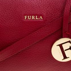 Pre Owned Furla Red Leather Arianna Satchel