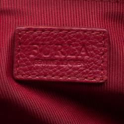 Pre Owned Furla Red Leather Arianna Satchel