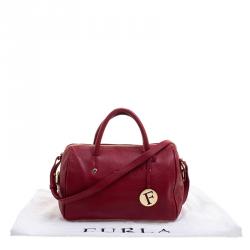 Pre Owned Furla Red Leather Arianna Satchel