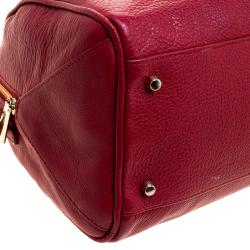 Pre Owned Furla Red Leather Arianna Satchel