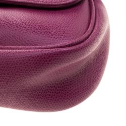 Pre Owned Furla Fuchsia Leather Chain Crossbody Bag
