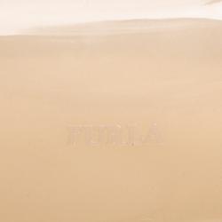 Pre Owned Furla Grey Glossy Rubber Candy Satchel