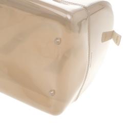 Pre Owned Furla Grey Glossy Rubber Candy Satchel