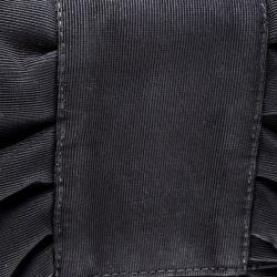 Pre Owned Furla Black Fabric Bow Clutch