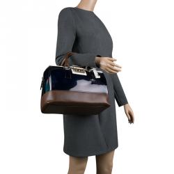 Pre Owned Furla Multicolor Glossy Rubber and Leather Candy Satchel