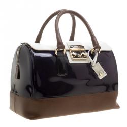 Pre Owned Furla Multicolor Glossy Rubber and Leather Candy Satchel