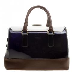 Pre Owned Furla Multicolor Glossy Rubber and Leather Candy Satchel