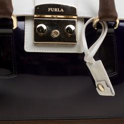 Pre Owned Furla Multicolor Glossy Rubber and Leather Candy Satchel