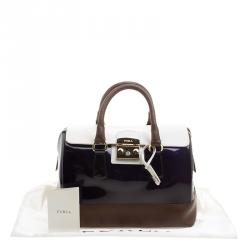 Pre Owned Furla Multicolor Glossy Rubber and Leather Candy Satchel