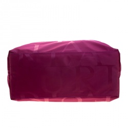 Pre Owned Furla Burgundy Nylon Shopper Tote