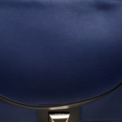 Pre Owned Furla Black/Blue Leather Cortina Top Handle Bag