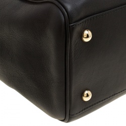 Pre Owned Furla Black/Red Leather Cortina Top Handle Bag