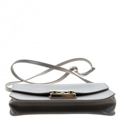 مملوكة مسبقًا Furla Grey Leather Metropolis Crossbody Bag